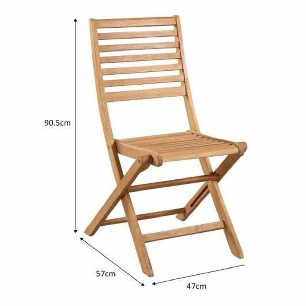 Silla de Jardín 47 x 57,5 x 89,5 cm (2 Unidades)