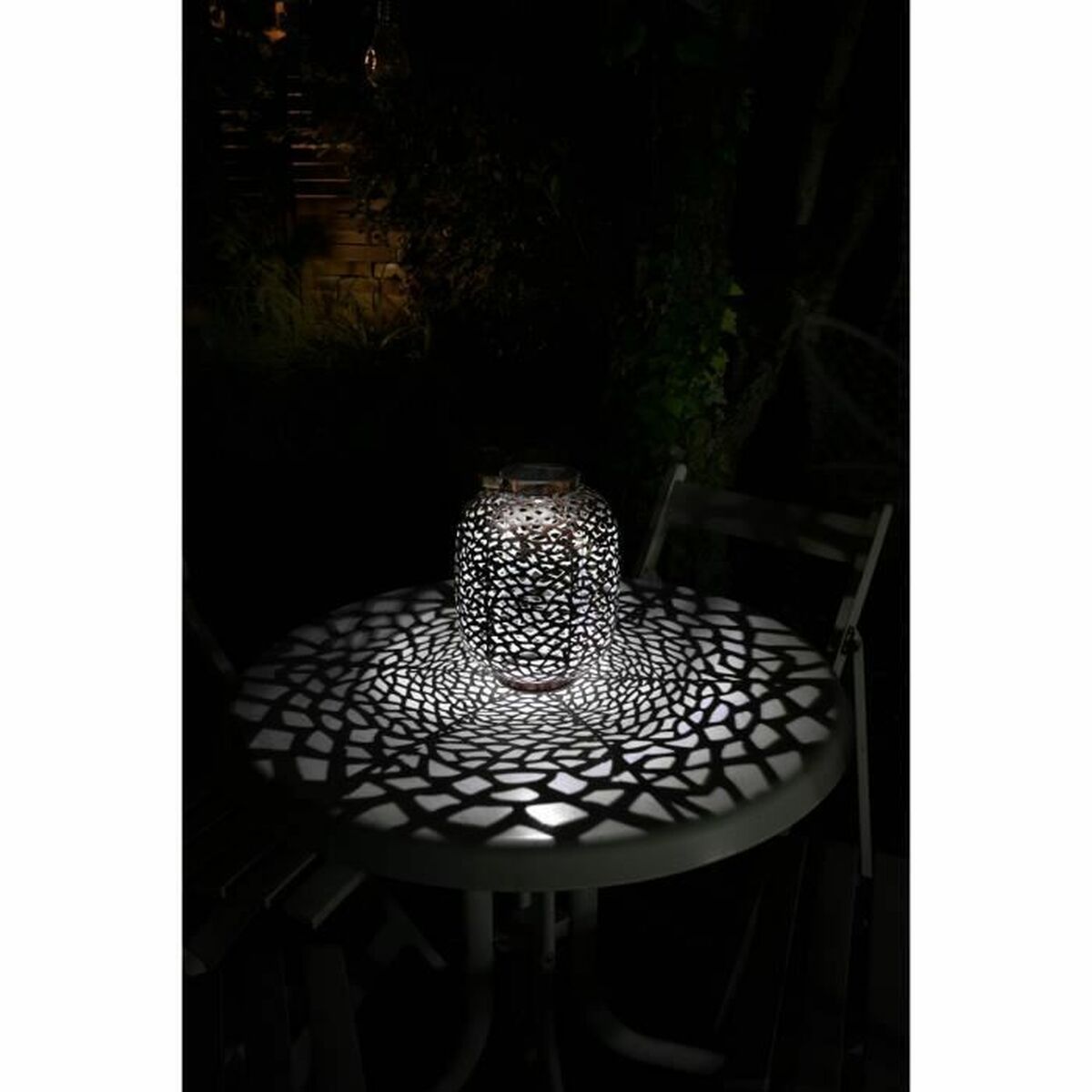 Lámpara solar Galix G2002 Cromo Blanco Frío 10 lm