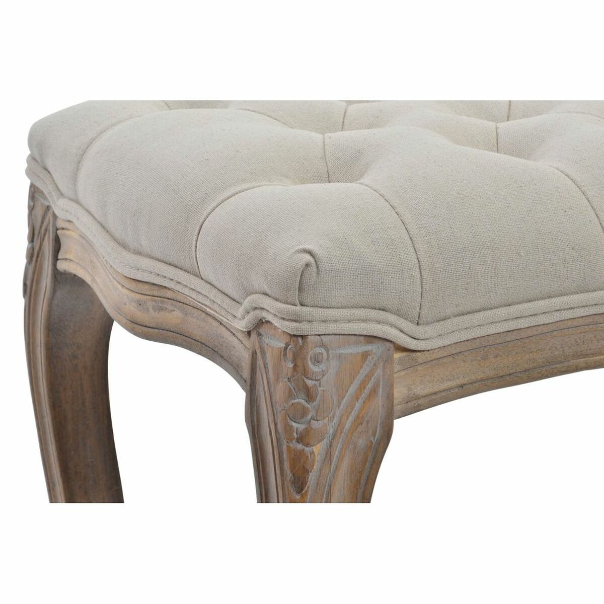Banqueta DKD Home Decor 110 x 37 x 48 cm Natural Beige Madera Madera de caucho