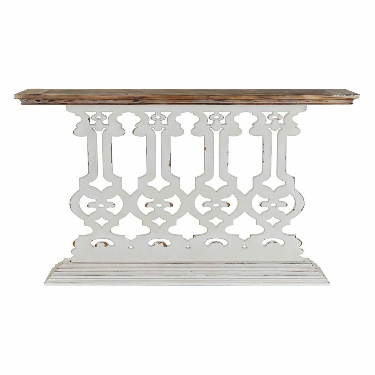 Consola DKD Home Decor 8424001793600 142 x 30 x 83 cm Abeto Natural Blanco Madera MDF