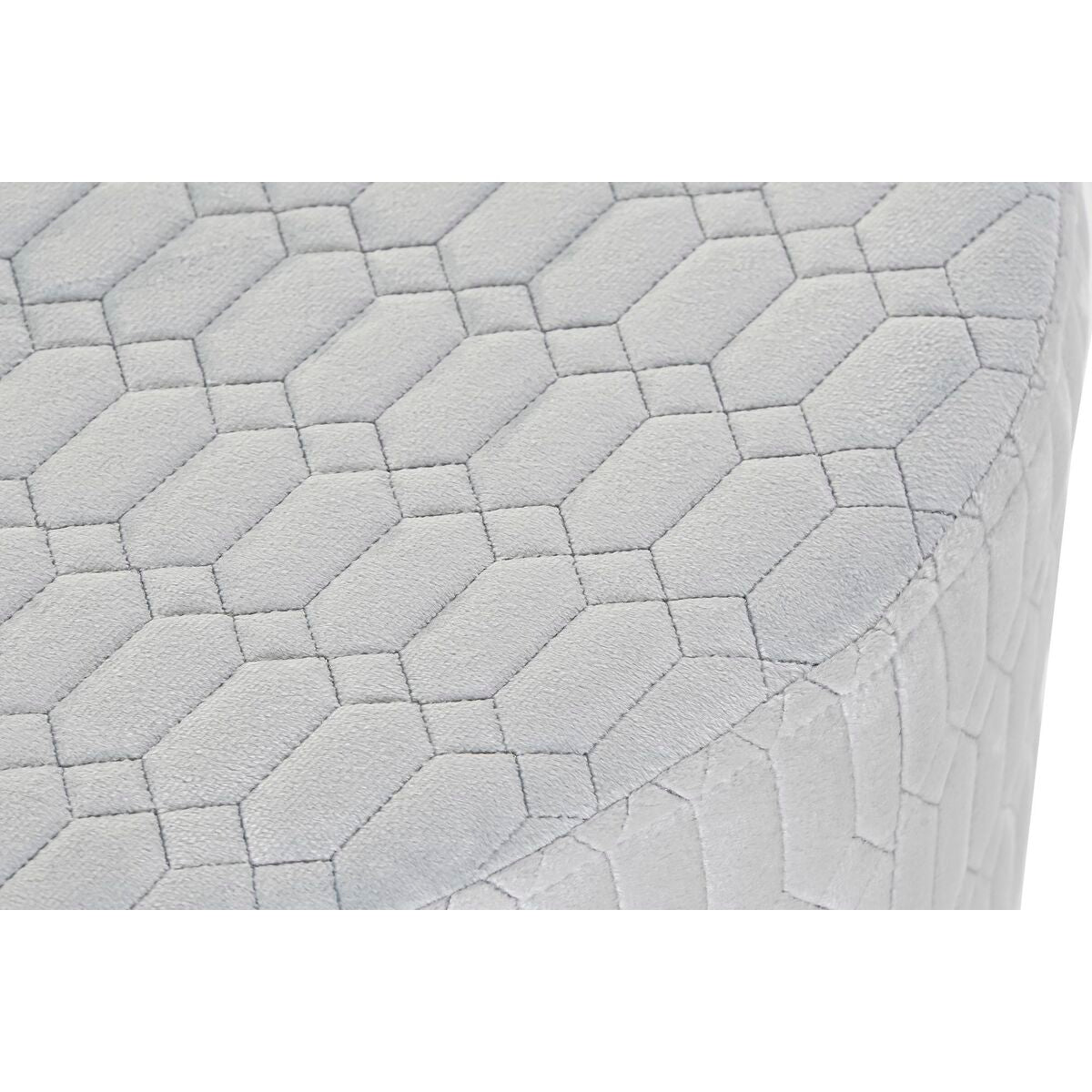 Reposapiés DKD Home Decor Poliéster Azul cielo Esponja Madera MDF (55 x 55 x 35 cm)