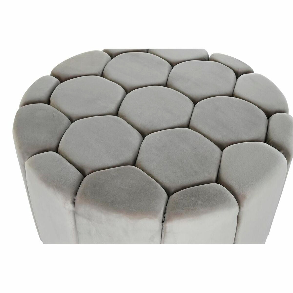 Reposapiés DKD Home Decor Beige Poliéster Madera MDF (86 x 86 x 48 cm)