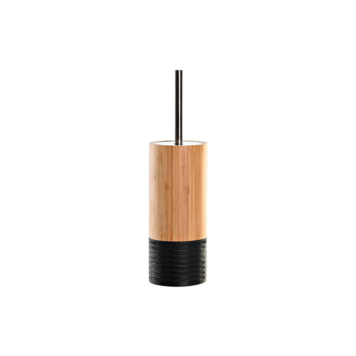 Escobilla para el Baño DKD Home Decor Negro Natural Bambú 10 x 10 x 36,8 cm