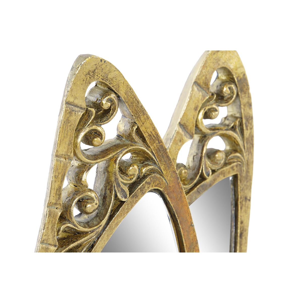 Decoración de Pared DKD Home Decor Espejo Dorado Resina Mariposa (22 x 4,5 x 34 cm)