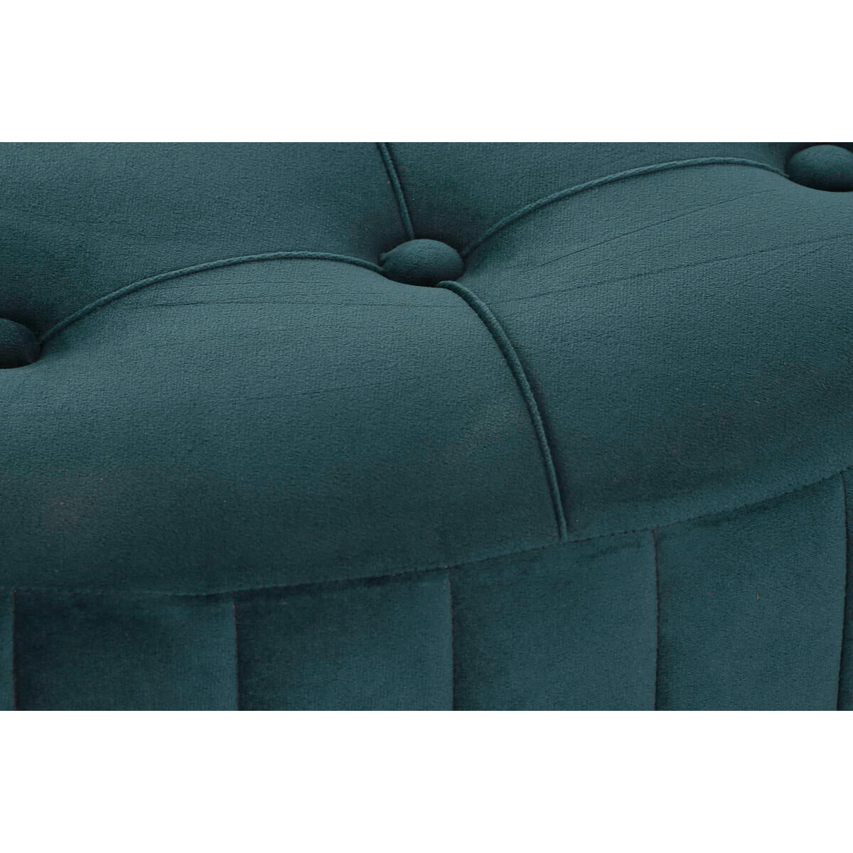 Reposapiés DKD Home Decor Verde Gris Burdeos Dorado Metal Terciopelo 80 x 80 x 45 cm