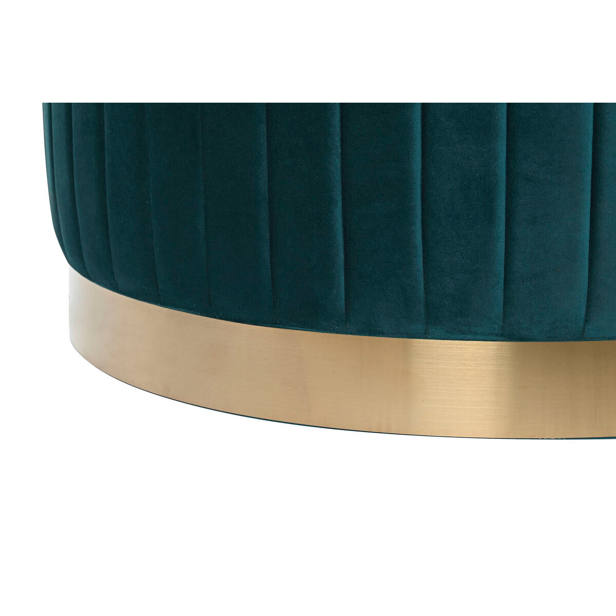 Reposapiés DKD Home Decor Verde Gris Burdeos Dorado Metal Terciopelo 80 x 80 x 45 cm