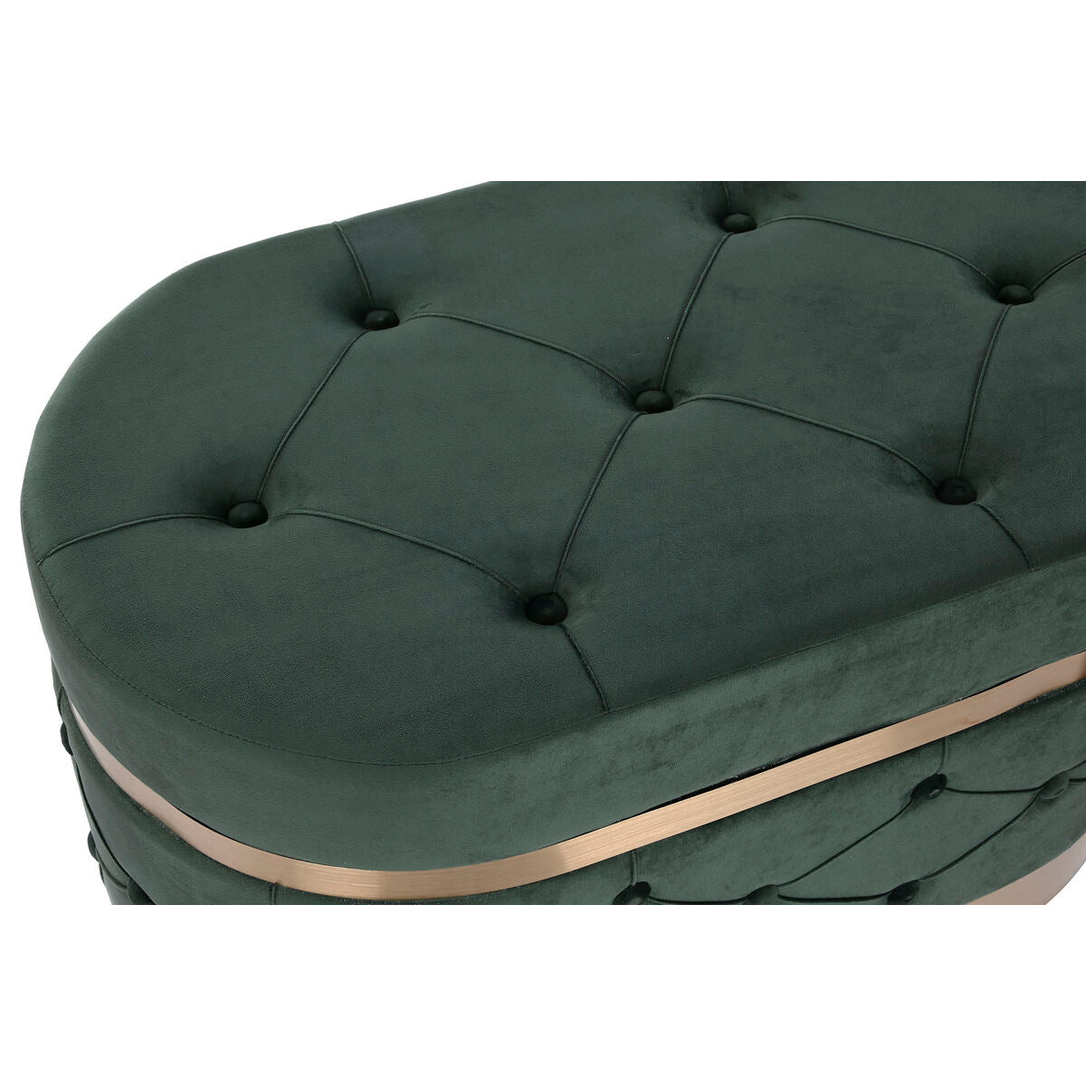 Banqueta DKD Home Decor Verde Naranja Dorado Madera MDF 80 x 47 x 43 cm (2 Unidades)
