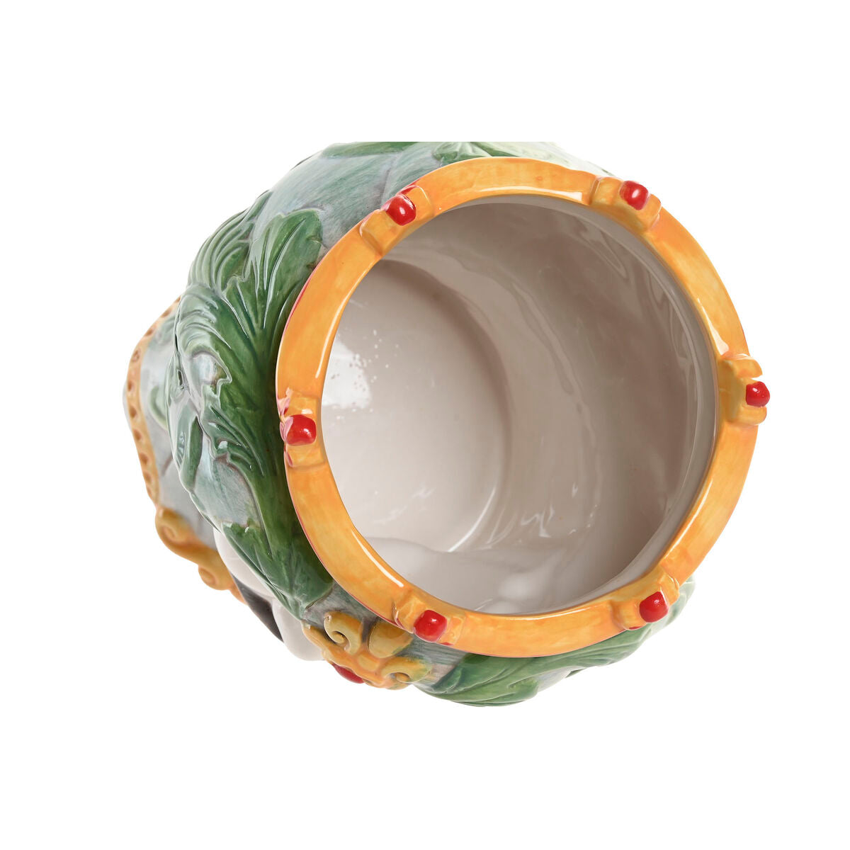 Macetero Home ESPRIT Verde Multicolor Porcelana 15 x 15 x 26.5 cm (2 Unidades)