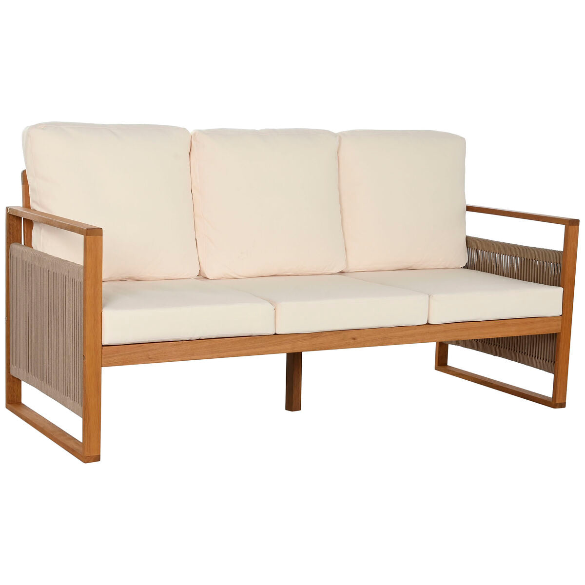 Sofá de Jardín Home ESPRIT Blanco Marrón 182 x 72 x 80 cm