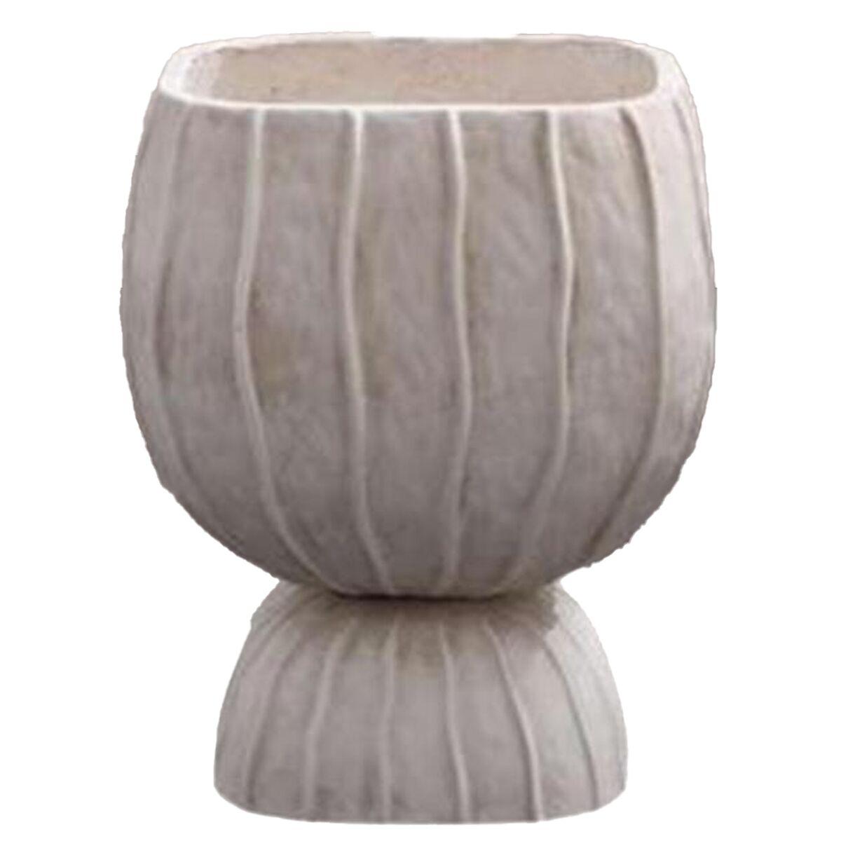 Macetero Home ESPRIT Arcilla Fibra Moderno 35 x 35 x 45 cm
