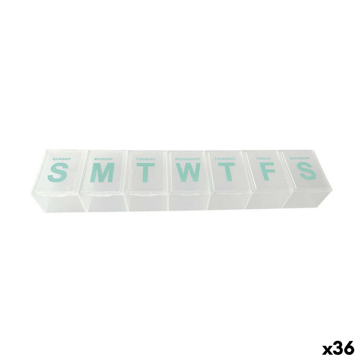 Pastillero Semanal 22,8 x 4,8 x 2,5 cm (36 Unidades)
