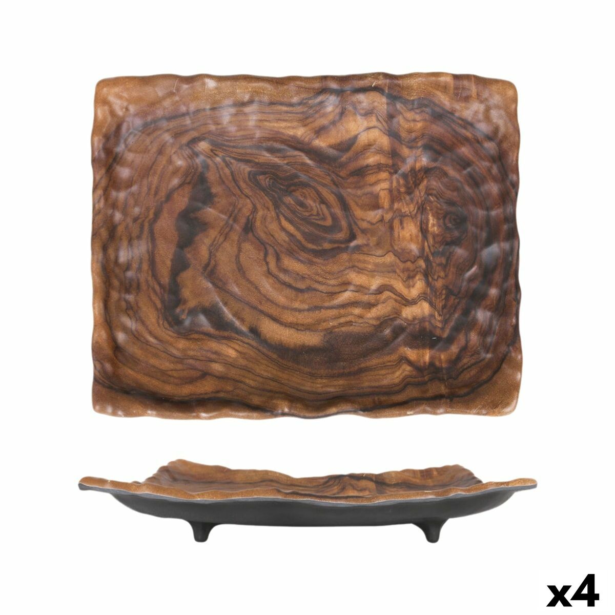 Bandeja de Aperitivos Rectangular 31 x 25 x 5 cm (4 Unidades)