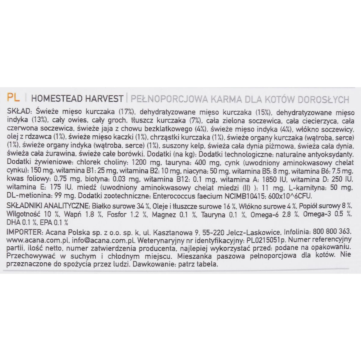 Comida para gato Acana Pollo Pavo Pato 340 g