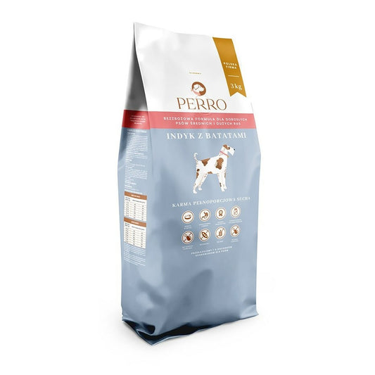 Pienso PERRO Turkey with sweet potatoes Medium and large breeds Pavo 3 Kg Adulto 3,5 kg
