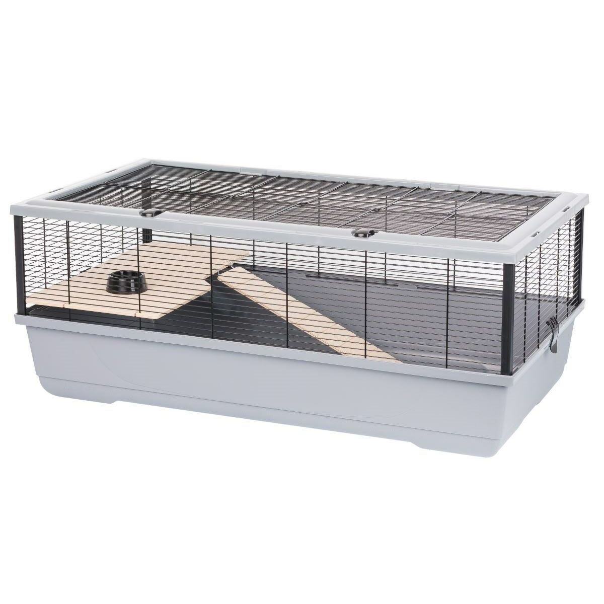 Jaula INTER-ZOO Bernie Wood grey Madera Metal Plástico 100 x 39 x 54 cm