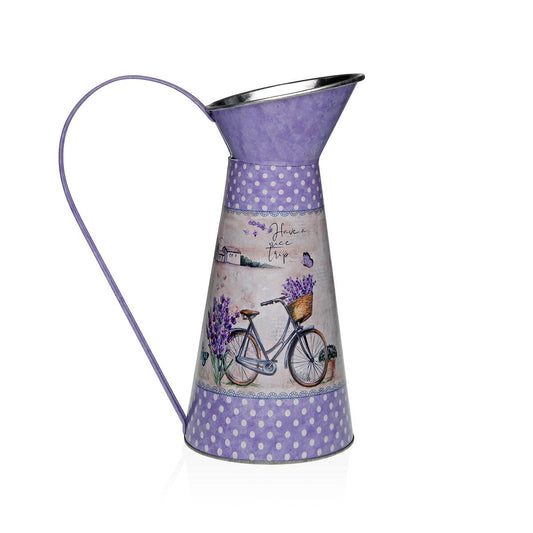 Jarrón Versa Lila Metal Bicicleta 16 x 28 x 22 cm