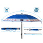 Sombrilla de playa Azul Ø 180 cm SPF50+ Ancla