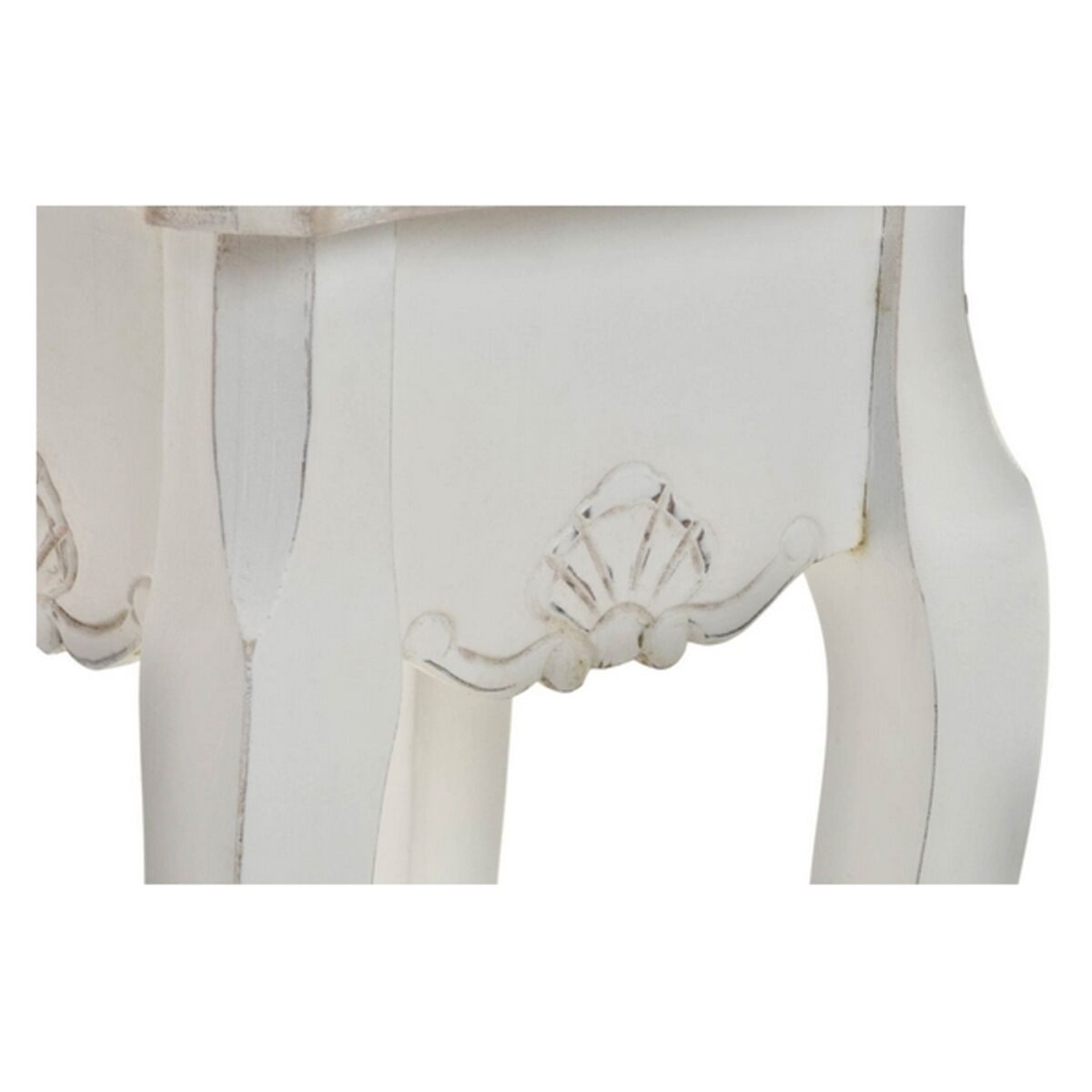 Mesa auxiliar DKD Home Decor Versalles Abeto Madera Blanco 35 x 35 x 80 cm