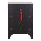 Mesita de Noche DKD Home Decor Abeto Rojo Negro Madera MDF 45 x 34 x 66 cm