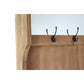 Perchero con Balda DKD Home Decor Marrón Negro Pino Espejo Natural Alpino 124 x 40 x 200 cm