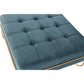 Banqueta DKD Home Decor Espuma Azul Dorado Metal Poliéster Terciopelo Madera MDF (80 x 80 x 42 cm)
