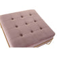 Banqueta DKD Home Decor Espuma Rosa Dorado Metal Poliéster Terciopelo Madera MDF (80 x 80 x 42 cm)