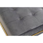 Banqueta DKD Home Decor Espuma Gris Dorado Metal Poliéster Terciopelo Madera MDF (80 x 80 x 47 cm)