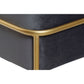 Banqueta DKD Home Decor Espuma Gris Dorado Metal Poliéster Terciopelo Madera MDF (80 x 80 x 47 cm)