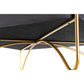 Banqueta DKD Home Decor Espuma Gris Dorado Metal Poliéster Terciopelo Madera MDF (80 x 80 x 47 cm)