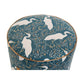 Reposapiés DKD Home Decor Azul Blanco Verde Madera Terciopelo Pájaro Oriental 35 x 35 x 35 cm (2 Unidades)