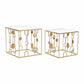 Juego de 2 Mesitas DKD Home Decor Dorado 50 x 50 x 50 cm
