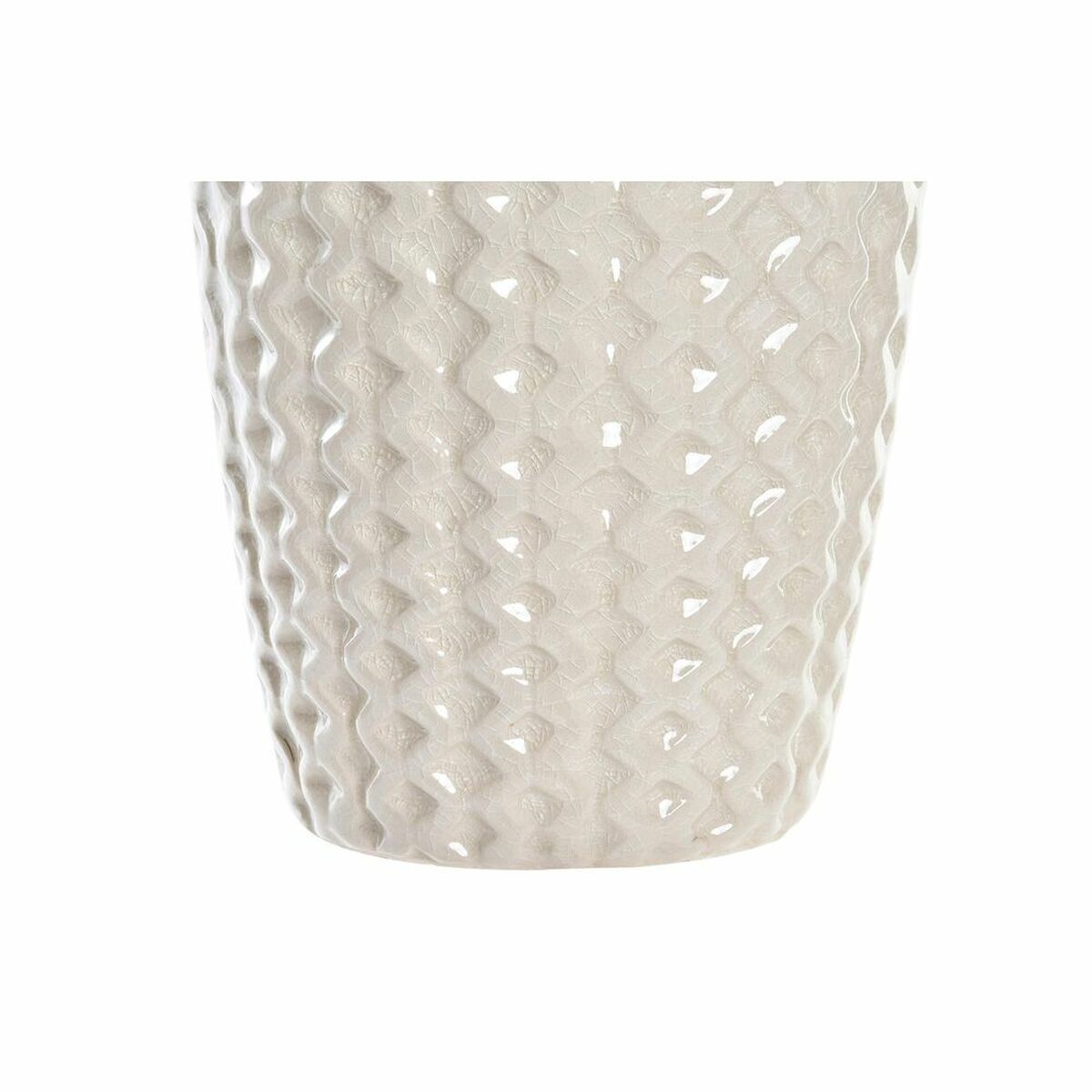 Jarrón DKD Home Decor Porcelana Gris Beige Oriental (2 Unidades) (16 x 16 x 40 cm)