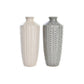 Jarrón DKD Home Decor Porcelana Gris Beige Oriental (2 Unidades) (16 x 16 x 40 cm)