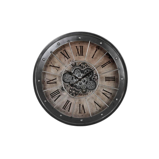 Reloj de Pared DKD Home Decor Engranajes Negro Cobre Hierro 80 x 8 x 80 cm
