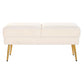 Banqueta DKD Home Decor 106 x 45 x 50 cm Dorado Metal Blanco