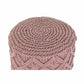 Reposapiés DKD Home Decor 43 x 43 x 51 cm Madera Marrón Rosa claro Macramé Boho