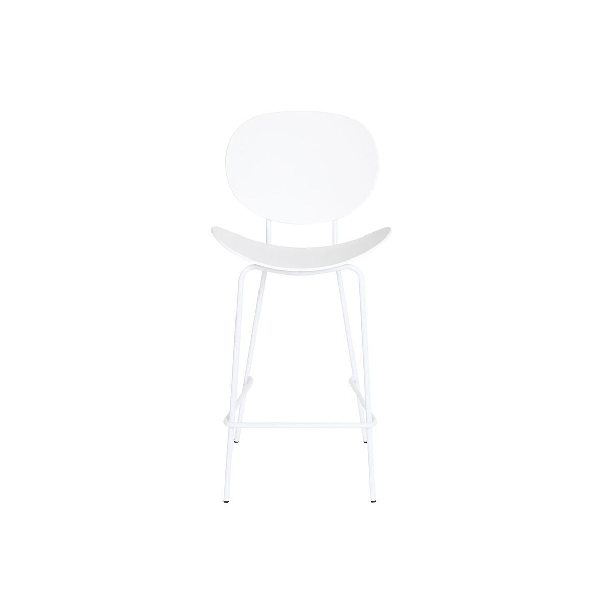Taburete DKD Home Decor Negro Metal Blanco Polipropileno (52,5 x 49 x 104 cm)