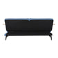 Sofá Cama DKD Home Decor Negro Azul Metal Marrón Poliéster Madera de eucalipto (203 x 87 x 81 cm)