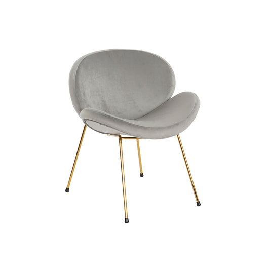 Silla DKD Home Decor Dorado Gris claro 62 x 58 x 73 cm