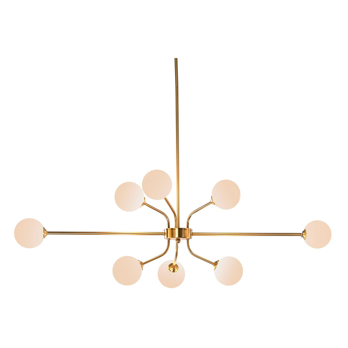 Lámpara de Techo DKD Home Decor Blanco Dorado Metal Cristal 9 W 110 x 38 x 38 cm