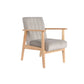 Sillón DKD Home Decor 63 x 68 x 81 cm Natural Gris Beige Pino