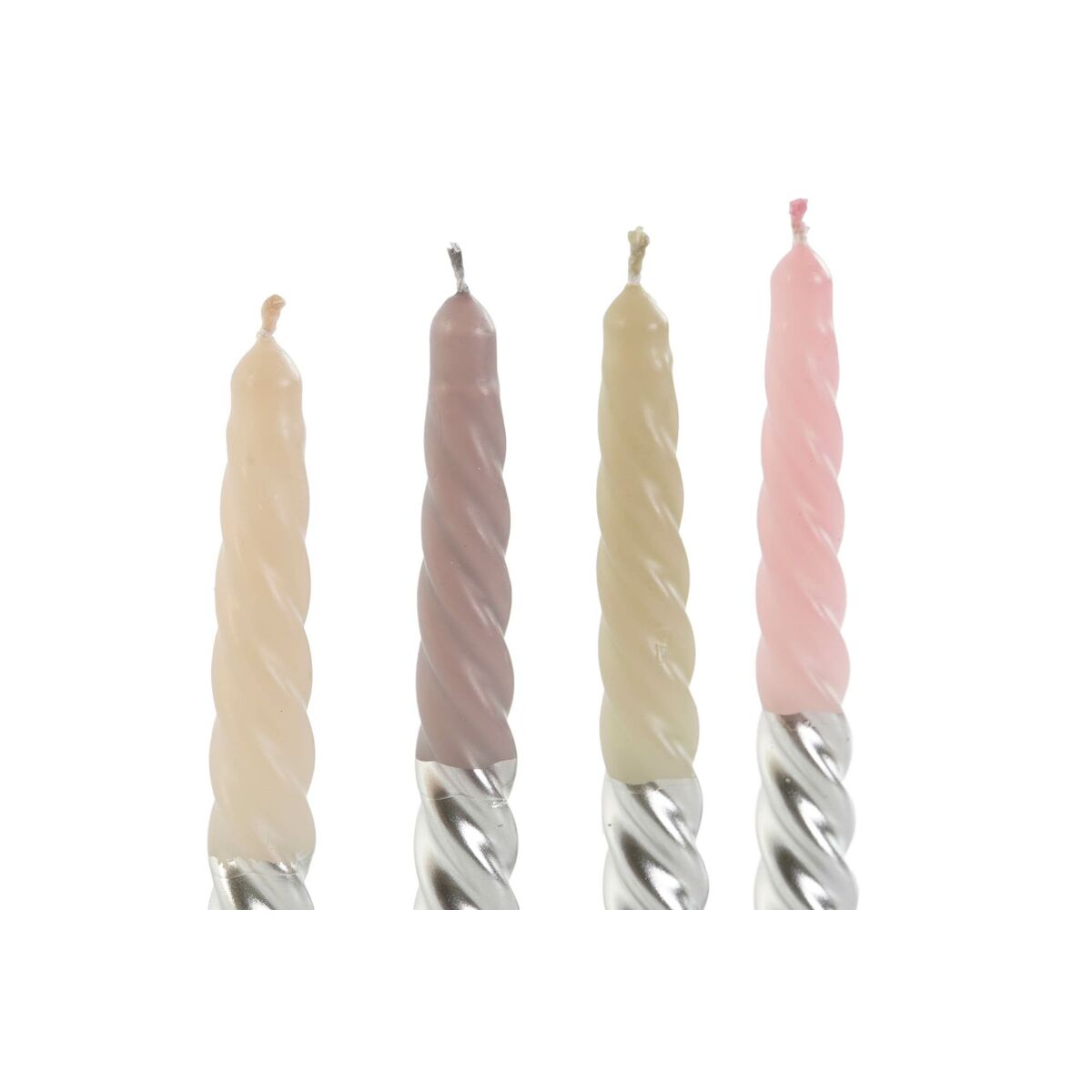 Velas DKD Home Decor Bicolor 2 x 2 x 18,5 cm (4 Piezas) (4 Unidades)