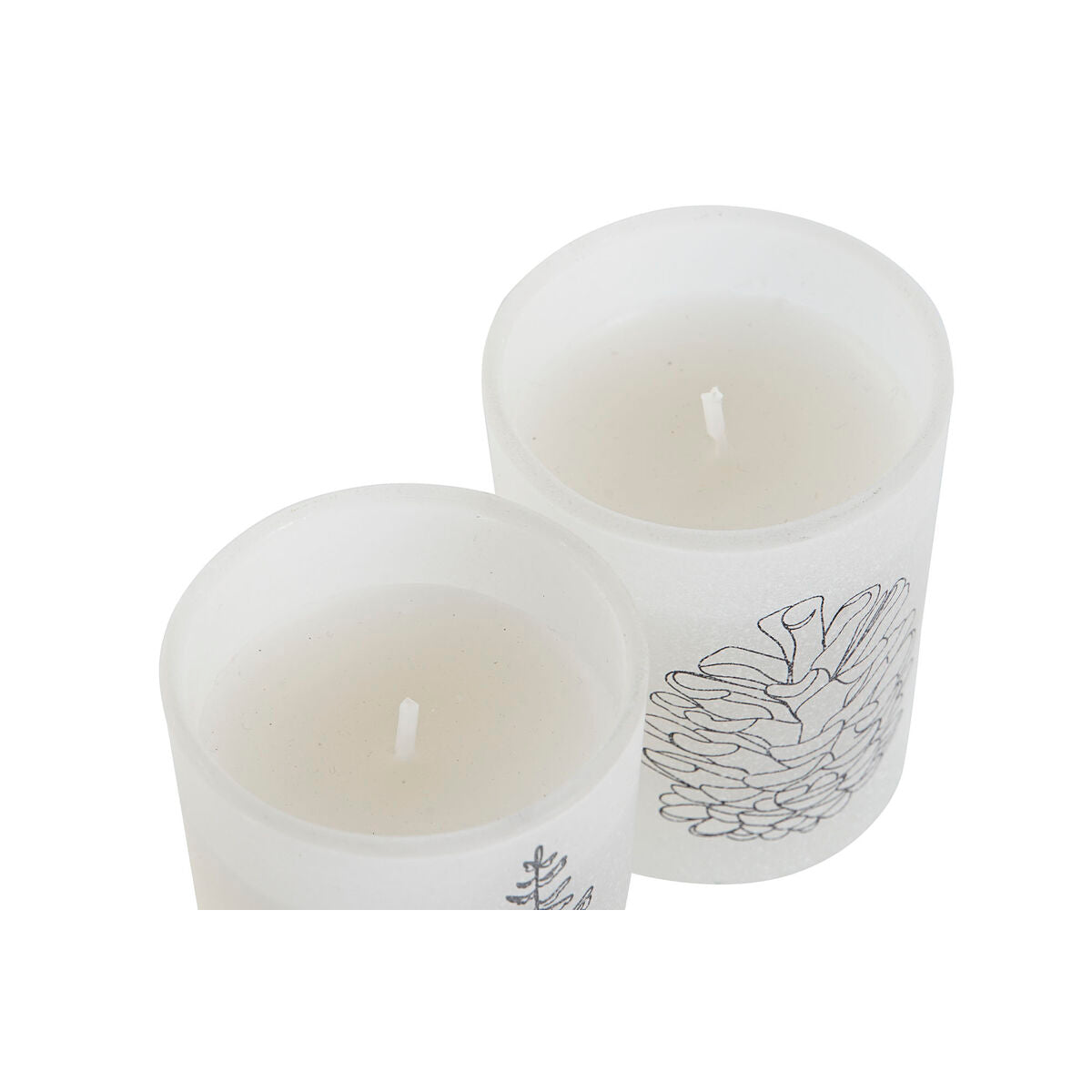 Velas DKD Home Decor Blanco Navidad 5 x 5 x 6 cm