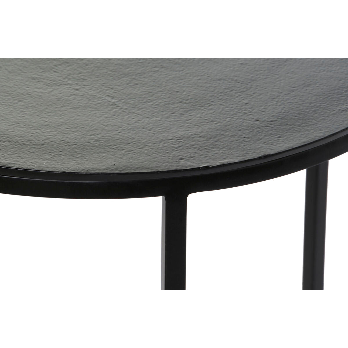 Juego de 2 mesas DKD Home Decor Negro Metal Aluminio 46 x 46 x 58 cm