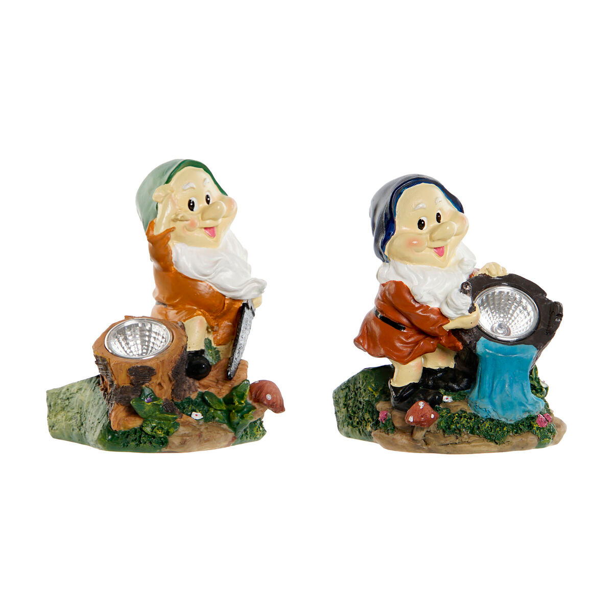 Gnomos de jardín Home ESPRIT Multicolor 11,5 x 11 x 15,2 cm (2 Unidades)