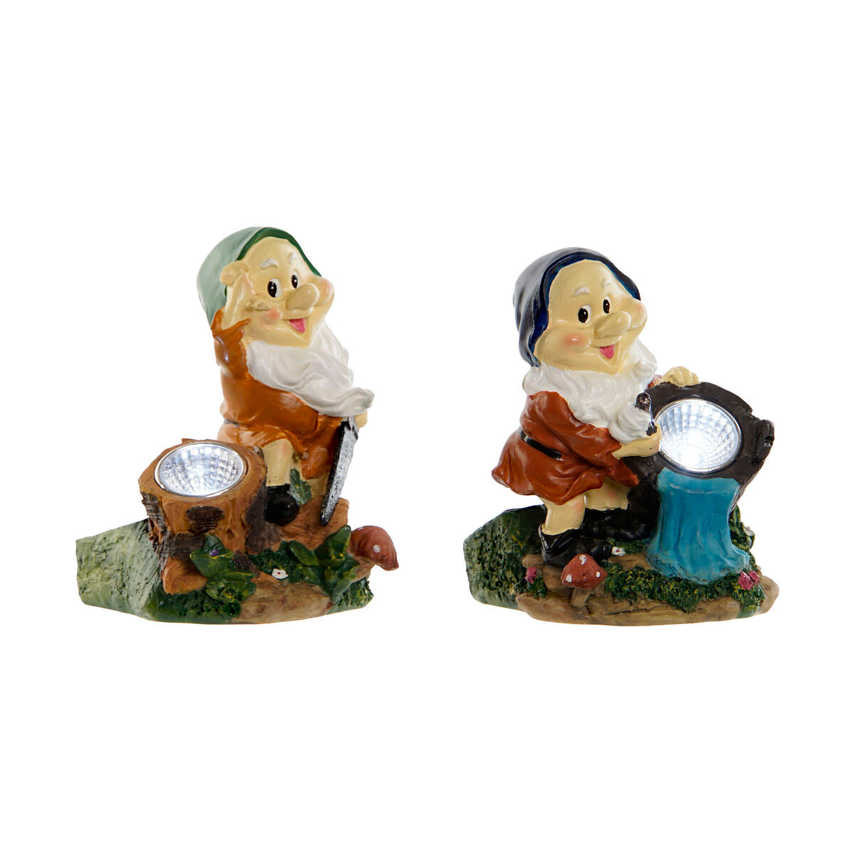 Gnomos de jardín Home ESPRIT Multicolor 11,5 x 11 x 15,2 cm (2 Unidades)