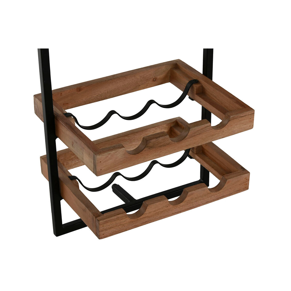 Botellero Home ESPRIT Negro Natural 35 x 25 x 75 cm