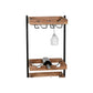 Botellero Home ESPRIT Negro Natural 35 x 25 x 75 cm
