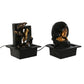 Fuente de Jardín Home ESPRIT Resina Buda Oriental 21 x 19 x 27 cm (2 Unidades)