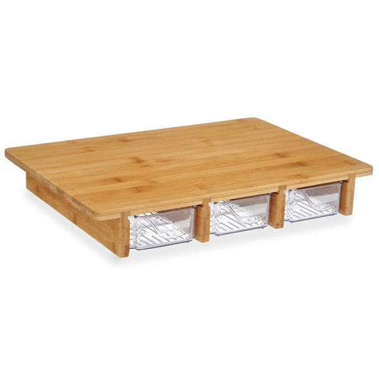 Tabla de cortar Kinvara KT216001-4 Marrón Transparente 40 x 6 x 28 cm